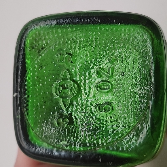 Vintage Owen's Illinois Duraglass Green Glass Jar 6 oz - Picture 7 of 9